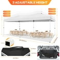 thumbnail image 6 of COBIZI 10x20 Pop Up Canopy Tent with 4 Sidewalls, Waterproof Instant Gazebo Shelter for Wedding Party Camping Outdoor Events with Air Vent and Carry Bag, White, 6 of 8