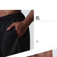 thumbnail image 4 of Daqian Men's Summer Leisure Quick Drying Sports Elastic Waist Solid Color Drawstring Pocket Shorts Mens Shorts Elastic Waist Mens Exercise Shorts Big and Tall Mens Shorts Clearance Black-1 XL, 4 of 8