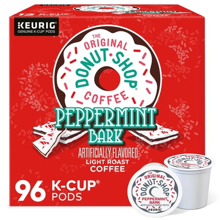 The Original Donut Shop Peppermint Bark Keurig Single-Serve K-Cup Pods, Light Roast Coffee, 96 Count