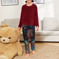 thumbnail image 6 of Susaid Cosmic Garden Woman Portrait Print Soft Teen Sleep Pants, Long Pajama Bottoms with Two Pockets and Elastic Waist, Designed for Ages 5-16-Medium, 6 of 6
