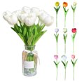 thumbnail image 2 of Tulipán artificial de tacto real de 35 cm de PU, tulipán artificial realista con tallo largo para bodas, hogar, centro de mesa, decoración de jardín de primavera., 2 of 8