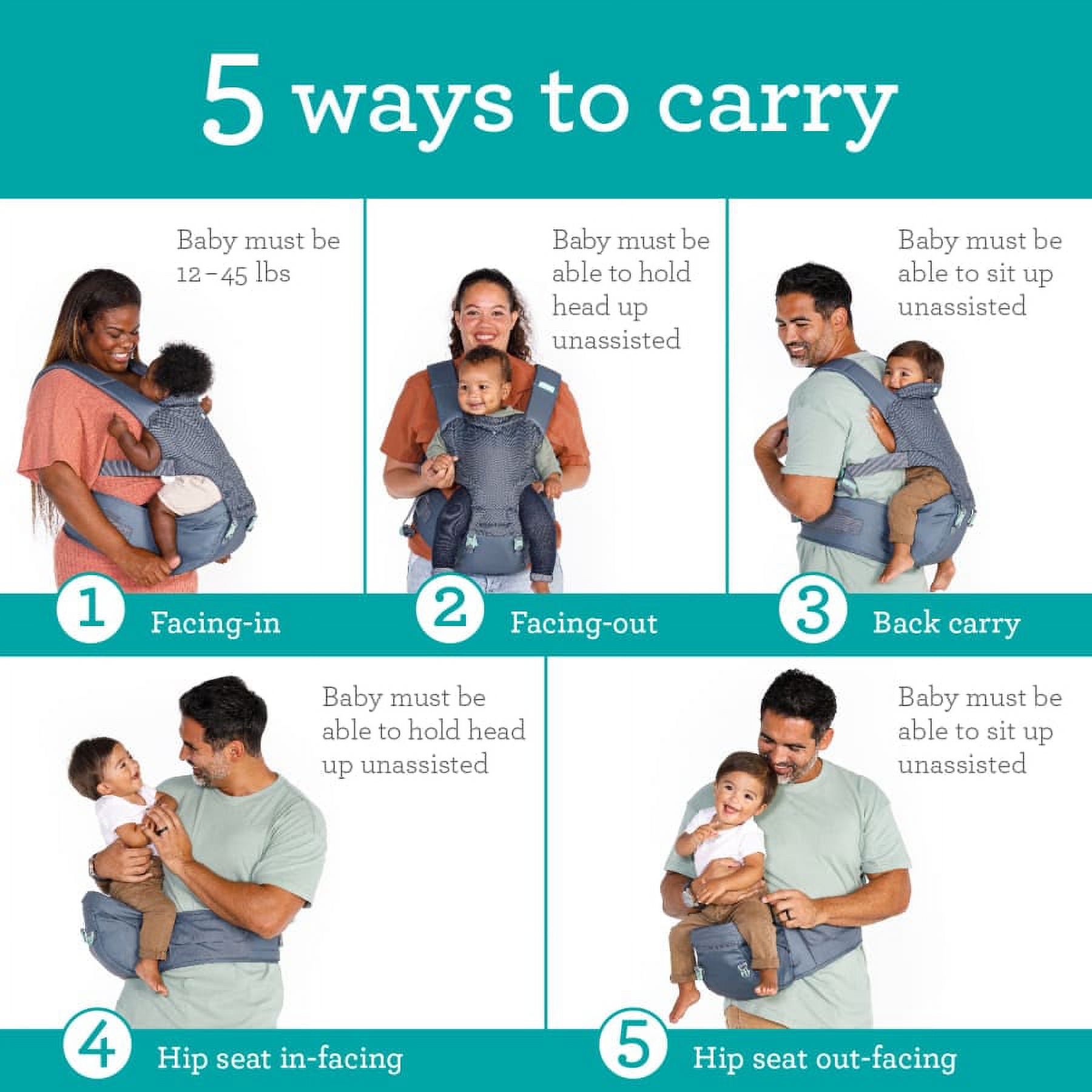 Infantino Hip Rider 5-in-1 Hip Seat Carrier photo 7