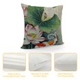 thumbnail image 4 of Lotus Goldfish PatternSofa Waist Throw Cushion Cover Pillow Case, 4 of 5