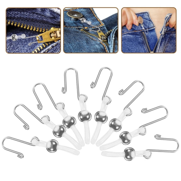 NIAIZEK 15Pcs Silver Zipper Holder Clip for Pants Zipper Stabilizer Prevent Sliding Damage