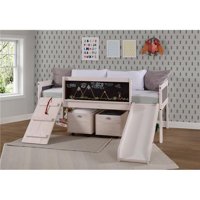 Donco Kids PD-3005TLWWDG Twin Low Loft, White Wash & Dark Grey