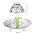 thumbnail image 7 of Foldable Mesh Steamer Basket with Removable Handle, Stainless Steel Vegetable & Fruit Colander, 7 of 7