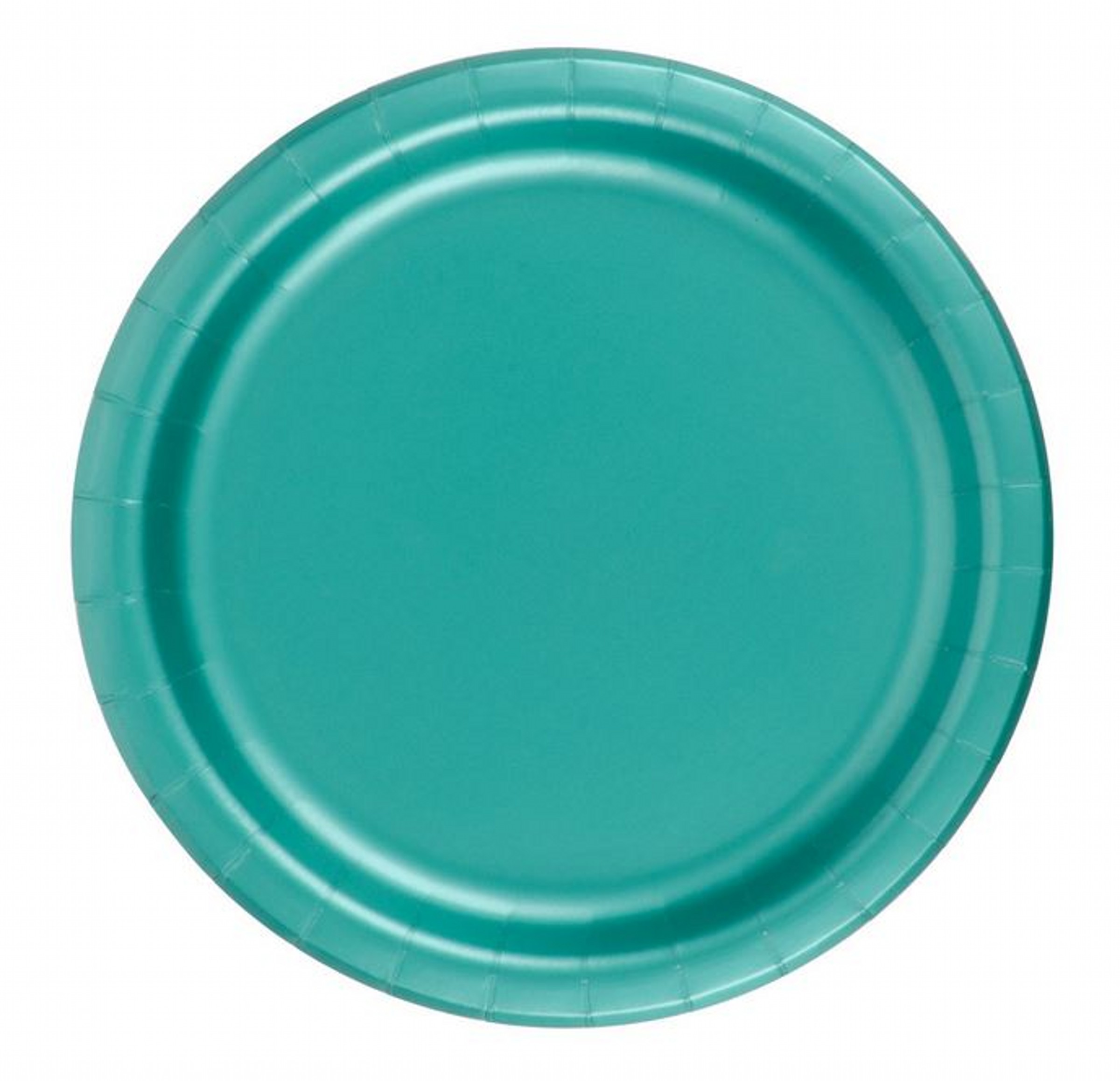 24 Plates 9" Paper Dinner Lunch Plates Wax Coated Teal