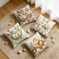 thumbnail image 4 of FeiFu 4-Pack Easter Pillowcovers Egg Printed Cushion Cases Festive Holiday Throw Pillowcovers for Sofa Living Room Home Easter Decoration, 4 of 6