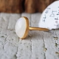 thumbnail image 2 of 18k Gold Filled Rainbow Moonstone Ring: Oval Sterling Silver Cocktail Ring, 2 of 7
