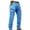 Blue, variant on Mens Vintage Washed Cargo Pants Multi Pocket Work Trousers Straight Leg Utility Pants Mid Rise Casual Outdoor Wear Black 3XL