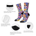 thumbnail image 3 of Yiaed The Garden Tricolor Pansy Flower Print Great elasticity Crew Socks Sports socks for Men and Women, 3 of 5