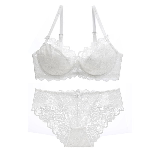 Ropa interior sexy europea y americana de talla grande para mujer, sujetador de encaje transpirable transparente ultrafino, conjunto de sujetador antiflacidez pequeño con pecho grande