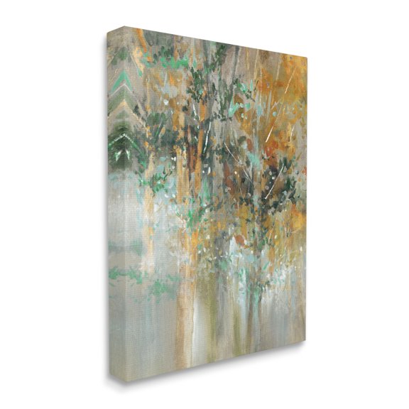 Stupell Industries Magical Woods Landscape Surreal Trees Green Leaves,36 x 48,Designed by K. Nari