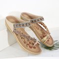 thumbnail image 3 of Vedolay Platform Shoes Sandals for Women with Arch Support Anti-Slip Casual Comfortable Wedge Sandals,Beige 6.5, 3 of 4