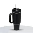 thumbnail image 1 of TFixol 2023 40oz Stainless Steel Insulated Tumbler with Handle, Fog Color, Reusable Straw, 3-Position Lid, Car Cup, Machine Washable, 1 of 6