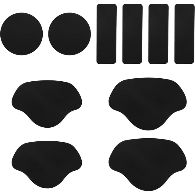 10pcs Shoe Heel Repair, Self-Adhesive Shoe Hole Repair Patch for Back of Shoes Heel Fabric Mesh Holes, Leather Heel Cushion Inserts, Irregular Rectangular Round Form Inside Sneaker Patches Kit