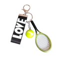 thumbnail image 4 of Llavero con forma de raqueta de tenis, regalo para Año Nuevo, San Valentín, bolso, mujeres y hombres. Verde negro, 4 of 9