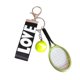 thumbnail image 4 of Llavero con forma de raqueta de tenis, regalo para madres, mujeres, hombres, amantes, cartera o coche. Verde negro, 4 of 9