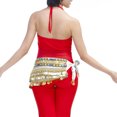 thumbnail image 4 of OSFVNOXV Mini Skirts for Petite Women Belly Dance Hip Scarf Belt Profession Velvet Performance Skirt Hip Wrap, 4 of 5