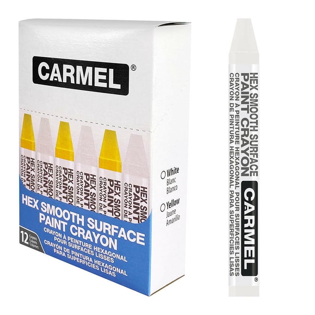 Hex Smooth Surface Paint Crayon - Box of 12
