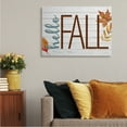 thumbnail image 2 of Stupell Industries Hello Fall Planked Look Autumn Foliage Holiday Painting Gallery Wrapped Canvas Art Print Wall Art, 30 x 40, 2 of 6