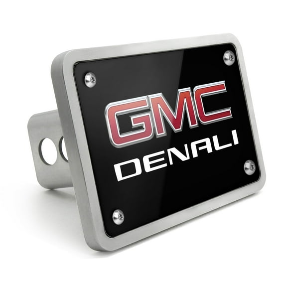 GMC Denali UV Graphic Black Billet Aluminum 2 inch Tow Hitch Cover