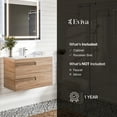 thumbnail image 7 of Eviva Joy 39" Maple Wall Mount Bathroom Vanity w/ White Integrated Top, 7 of 7