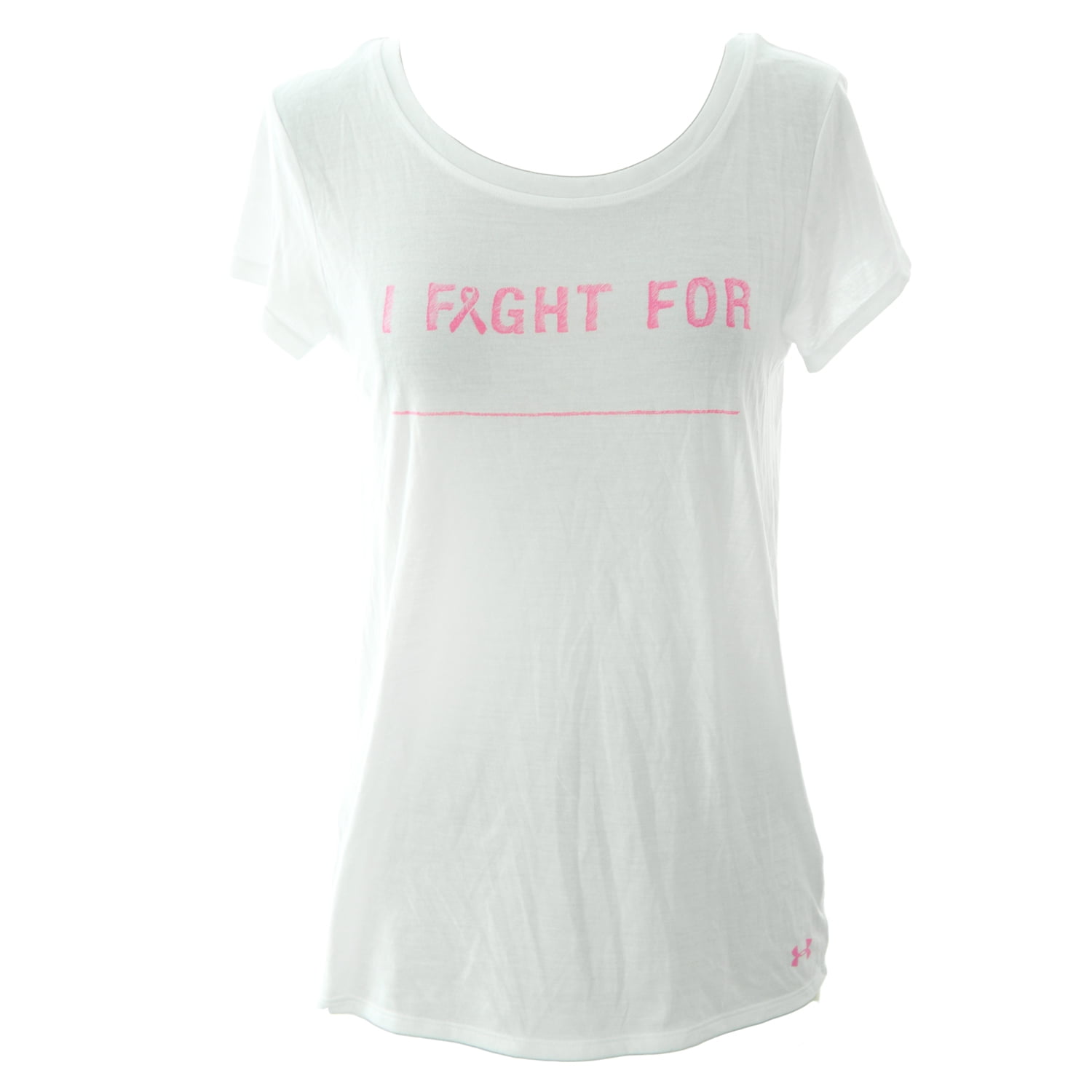 Se asemeja Rancio impermeable Under Armour Women's Power in Pink "I Fight For" T-Shirt Large White -  Walmart.com