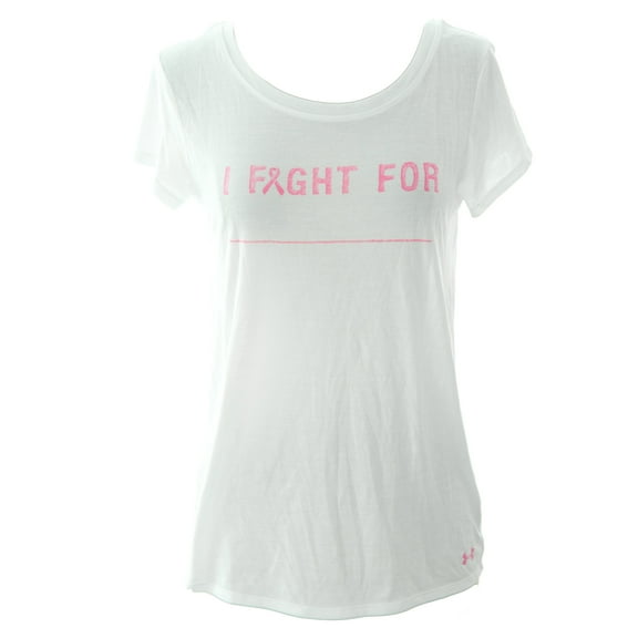 Under Armour Women's Power in Pink "I Fight For" T-Shirt Small White