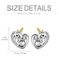 thumbnail image 2 of AOBOCO Christmas Gifts for 925 Sterling Silver Unicorn Earrings with Crystal, Jewelry Presents for Women, 2 of 7
