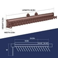 thumbnail image 3 of 16.9'' Pull Out Sliding Tie Rack, Side Mount 20 Hooks Scarf Belt Closet Storage Organizer with Slider, Brown, 3 of 7