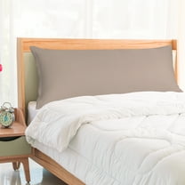 PiccoCasa 1Pc Pillowcase Zipper Long Staple Cotton, Jumbo Light Coffee Color