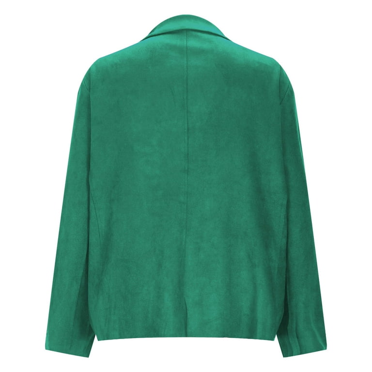 jtjvou Women's Long Sleeve Blazer Open Front Cardigan Jacket Lapel Collar  Work Office Blazers Dress Business Plus Size 5XL Green XXXL - Walmart.com