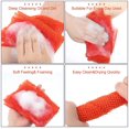 thumbnail image 4 of African Net Bath Sponge African Body Exfoliating Net Long Net Bathing Sponge Exfoliating Shower Body Scrubber Back Scrubber Skin Smoother for Daily Use or Stocking Stuffer (Orange), 4 of 7