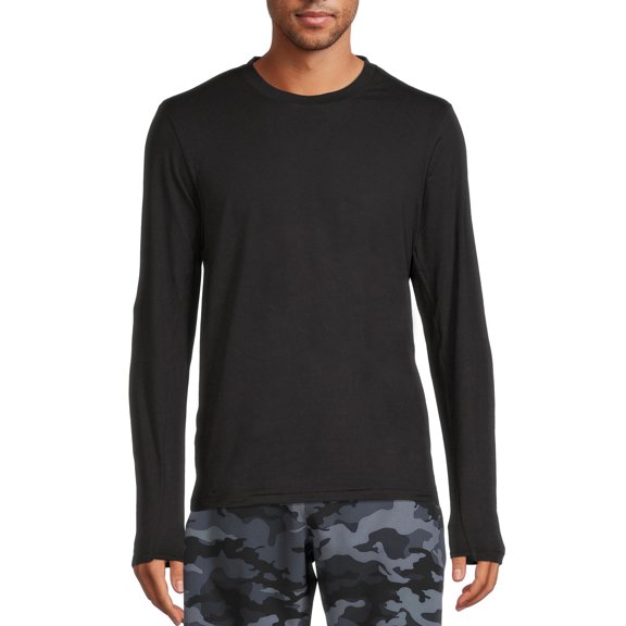 Russell Men's and Big Men's Active Long Sleeve Performance Tee, up to Size 5XL