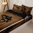 thumbnail image 3 of Homewish Brown Pike Fish Zipper Full Size Comforter Sets with Fitted Sheet and 2 Pillowcases for Men, Rustic Farmhouse Zipper Bedding Set, Black Reversible, 4-Piece, 3 of 6
