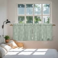 thumbnail image 4 of Sage Green Botanical Tier Curtains 24 Inch Length, Farmhouse Summer Floral Leaves Cafe Short Curtains for Bathroom Over Sink, Small Kitchen Curtain Light Filtering Tiered Drapes 2 Panels 27.5"Wx24"L, 4 of 9