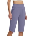 thumbnail image 3 of Axiiglly Capri Pants for Women, Elastic High Waist Workout Capris with Pockets, Casual Loose Solid Color Cropped Pants, S-3XL, 3 of 8