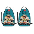thumbnail image 2 of Kdxio I Love Sushi Print 2 Pack Car Kick Mat Seat Cover Back Protector Mat with Pockets for Organizer Backseat Protector and Storage Anti Kick Pad for Vehicles, 2 of 9