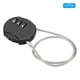 thumbnail image 3 of Candado de Combinación Pequeño Uxcell de 11.8 Pulgadas, Paquete de 3 Candados de 3 Dígitos para Taquilla de Gimnasio, Negro, 3 of 6