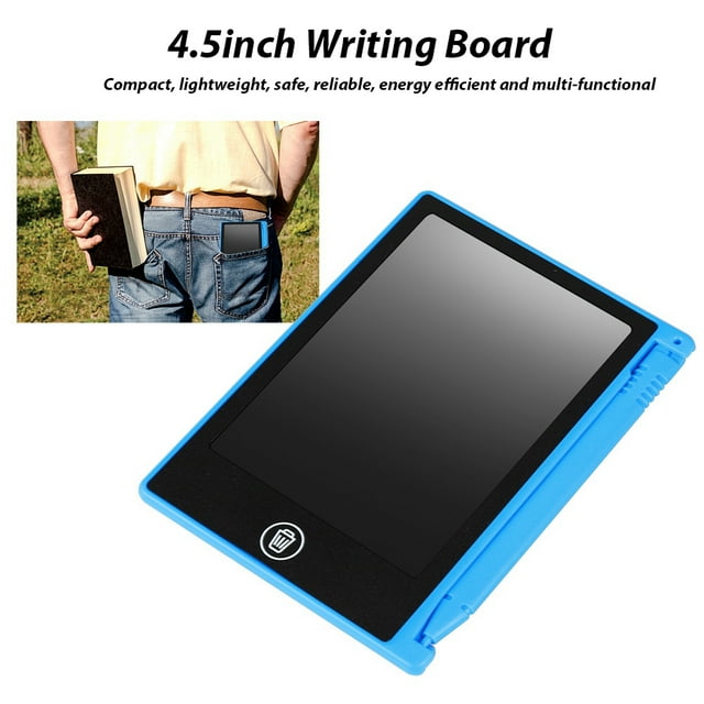 Ccdes LCD 4.5inch Writing Board Compact Lightweight Multi-Functional Black Blue Red