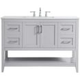 thumbnail image 5 of Elegant Decor Aubrey 48" Single Quartz Top Bathroom Vanity in Gray, 5 of 15