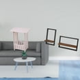thumbnail image 2 of Mesita De Noche Con Estantes Flotantes De Madera, Estilo Rústico Moderno, Ideal Para Almacenaje, Cafeterías, Salones, Cocinas, Oficinas, Comedores Y Balcones., 2 of 8
