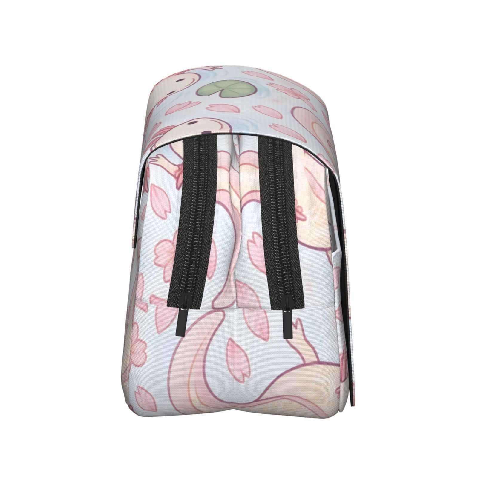 Large-Capacity Flip-Top Double-Layer Pencil Case, Multi-Functional Pocket Pen Case, Durable Stationery Organizer Sakura Pond Axolotls - Japanese Pastel