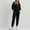 Black, variant on Women's 2 Piece Tracksuit Fall Outfits 2024 Long Sleeve Half Zip Sweatshirt Sweatpants Set Sweatsuits Jumpsuit for Wedding Juniors Pantsuit Women Party Outfits Female Formal Pants Snow Pant Ski Suit