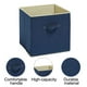 thumbnail image 3 of Caja de almacenamiento de tela de algodón y lino, caja de almacenamiento de ropa, caja de almacenamiento de oficina, 3 of 5