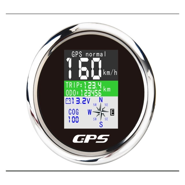 85mm Digital GPS Speedometer Yacht TFT Screen Waterproof With GPS Antenna Volt Meter Gauge For Boat Car Motorcycle Odometer
