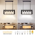 thumbnail image 3 of Lámpara colgante Pynsseu Industrial Kitchen Island de 4 luces, 3 of 6
