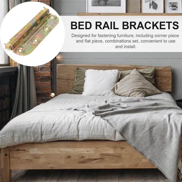 Raindrops 4 Ensembles Accessoires de Rail de Lit Fer Multicolore pour Raccords de Rail de Lit Quincaillerie de Support