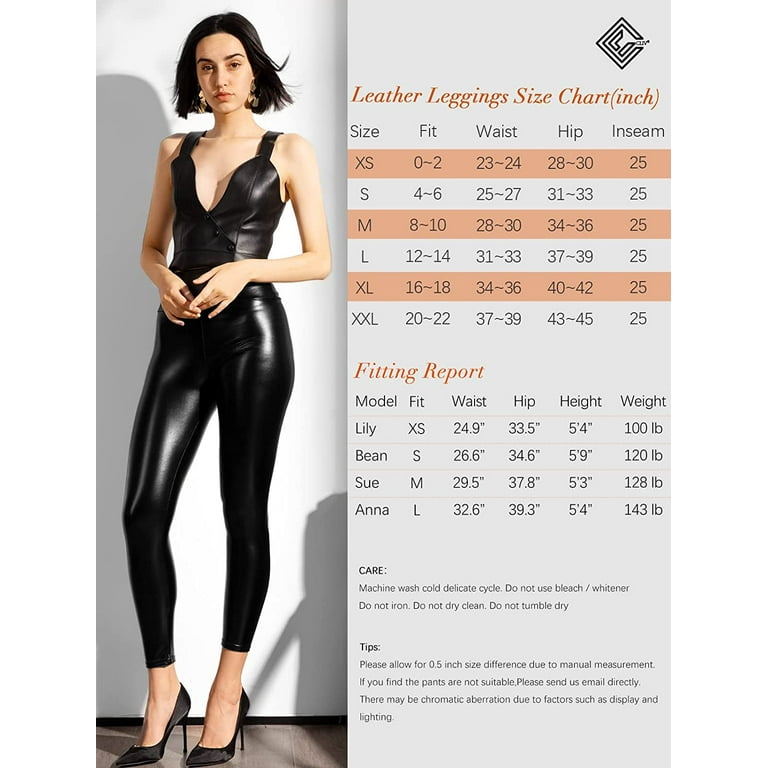 Leather leggings deals size 18